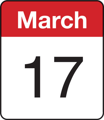 Calendar: March 17