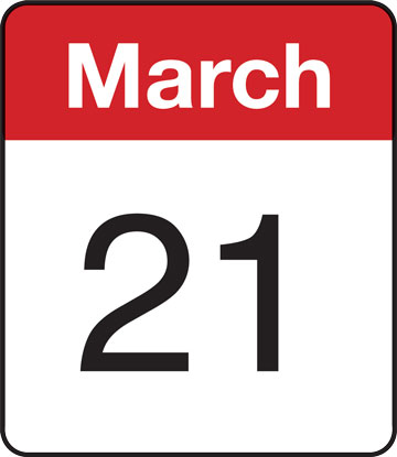 Calendar: March 21